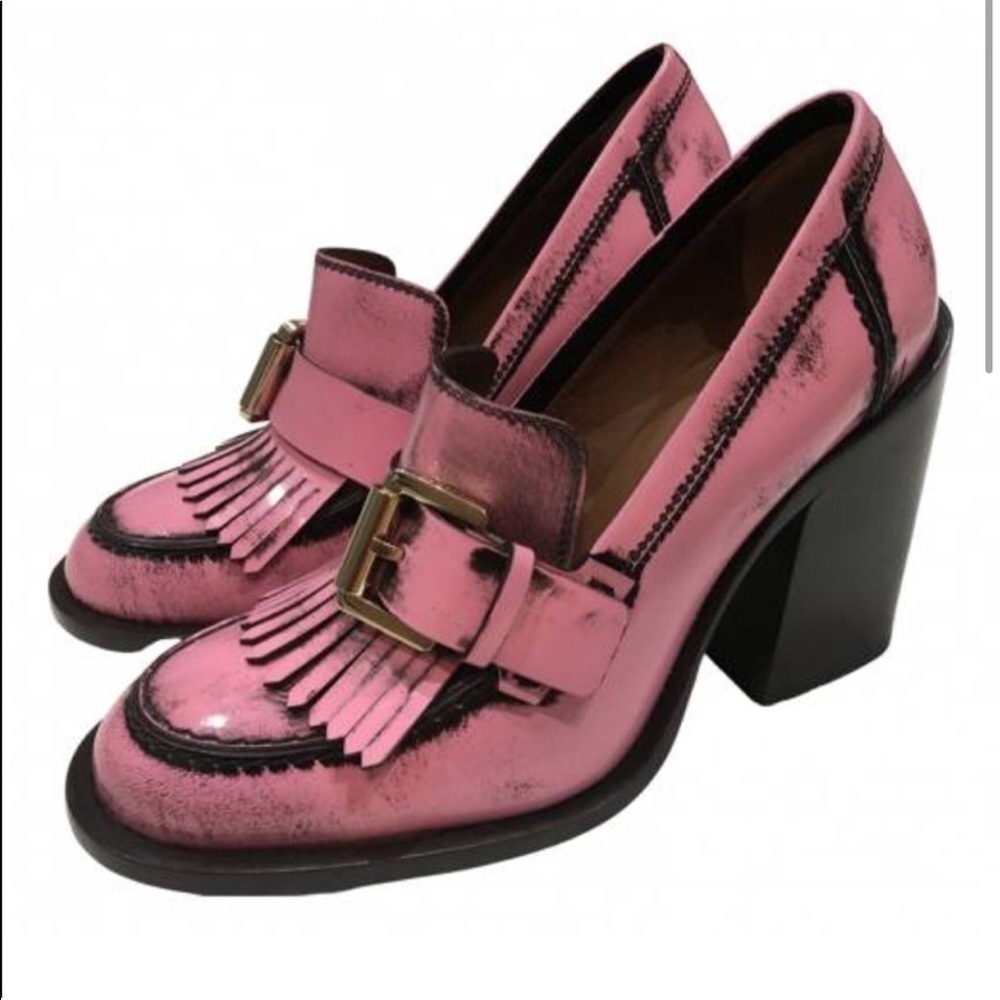 Mulberry Darby High Heel Loafer in pink size 8 - Picture 2 of 12